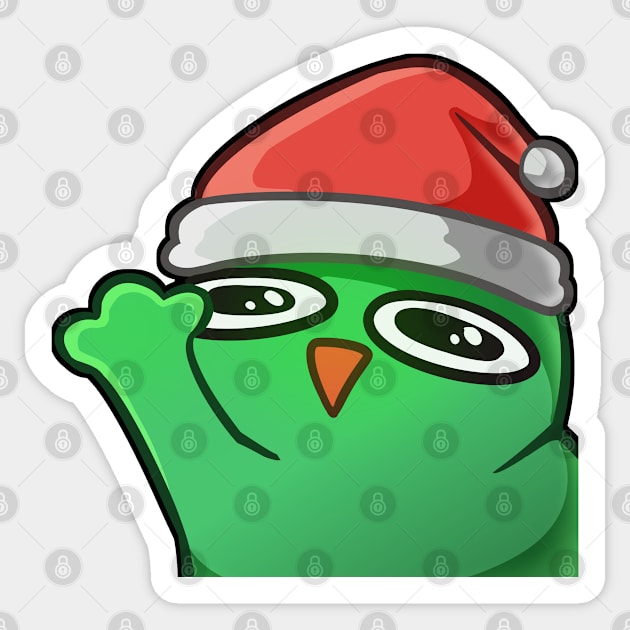 Waving Christmas Froggie Sticker by Nucifen